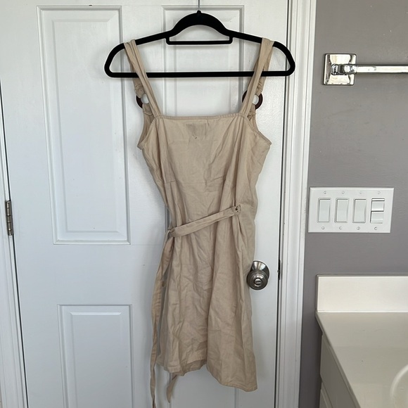 ASOS Linen Wrap Mini Sundress - Picture 5 of 6